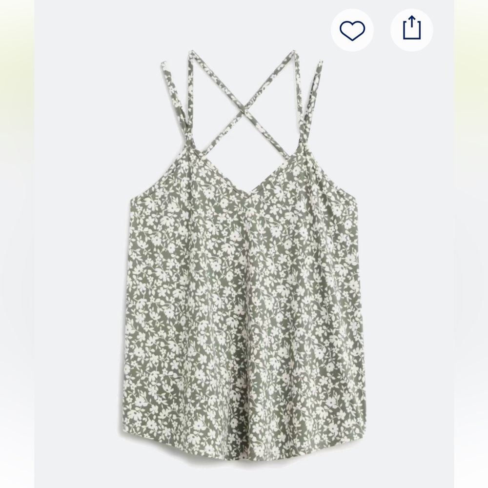 Papermoon Sage Green Floral Camisole NWOT